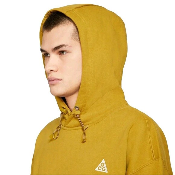 Nike Mens ACG Pullover Fleece Hoodie Moss Heavyweight Size Medium Zip Pockets - Picture 3 of 16